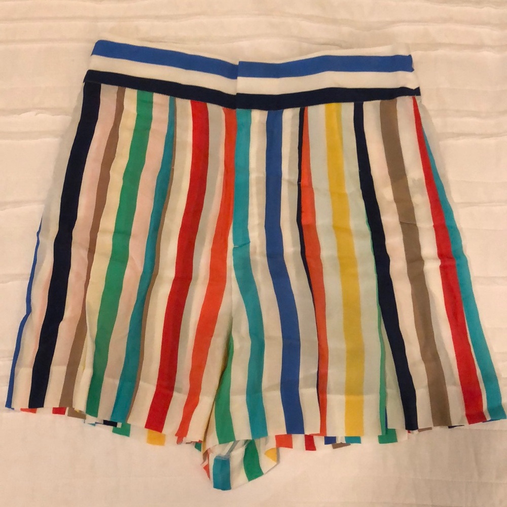 Alice + Olivia Multicolor Vertical Stripe Shorts